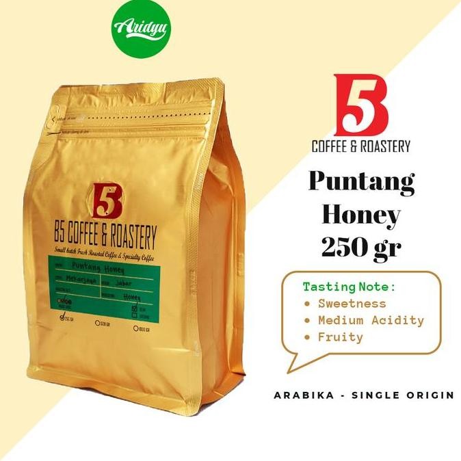 

Ready stock] Kopi Arabika | Puntang Honey | Medium Roast 250 gr | B5 Coffee