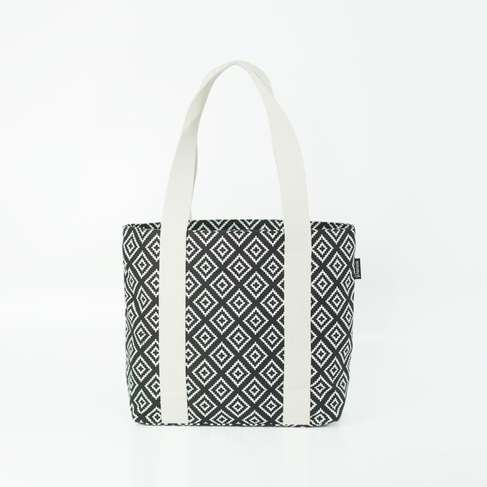 Pamole Tas Tote Bag Wanita Bahan Kanvas Penutup Resleting Calla Series Tote  Bag