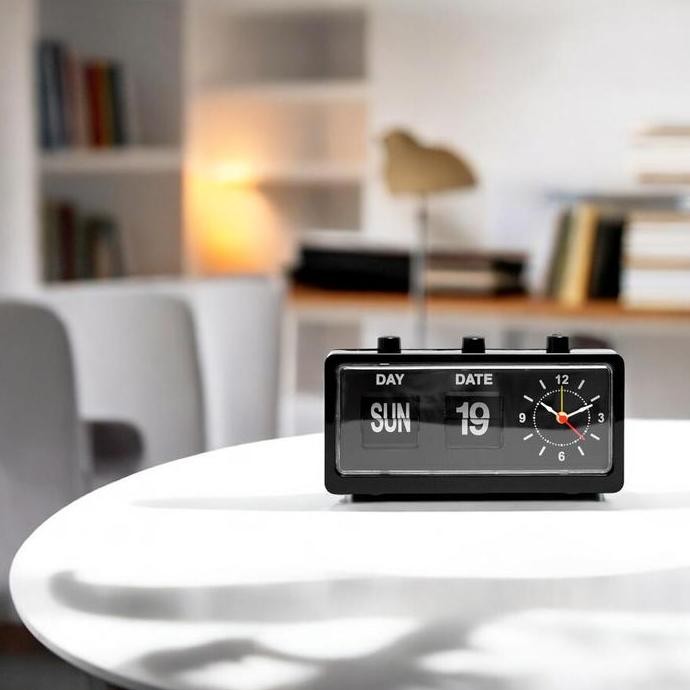 Informa Jam Weker Analog - Hitam Alarm Clock Waker Clock Jam Alarm Analog Dekorasi Kamar Tidur