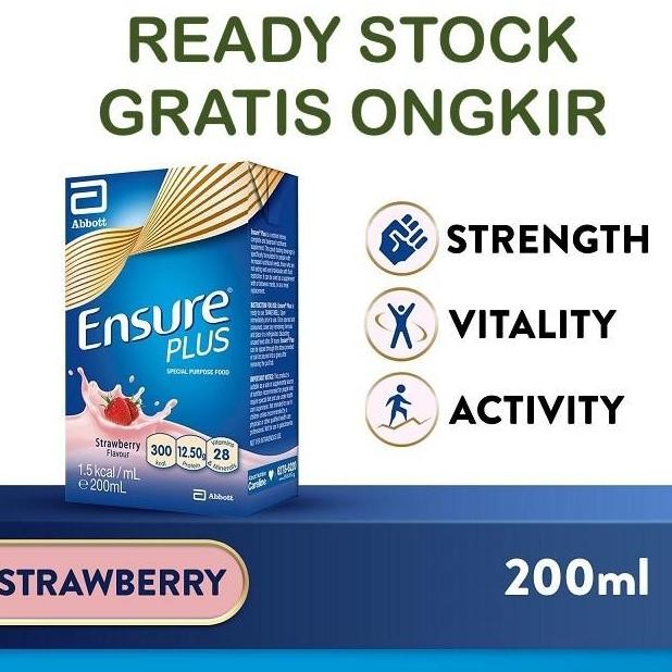 

SUSU Abbott Ensure Plus Packet Milk - Strawberry 200ml