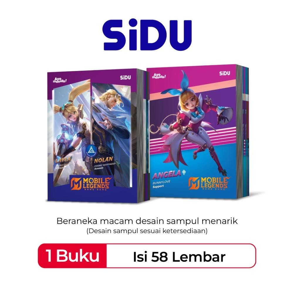 

[BMS Tangerang] Sidu Buku Tulis Mobile Legends 58 Lembar - 10 Buku