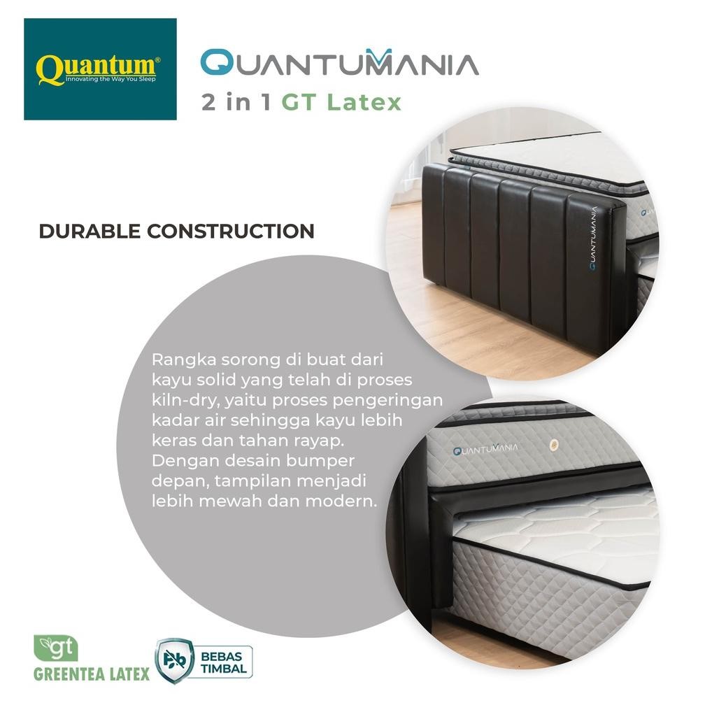 Quantumania 2 In 1 Greentea Latex / Kasur Latex Sorong Quantum