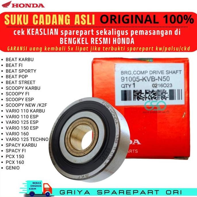 new Bearing 6002 Ori HONDA Laher bak CVT PCX 150 160 ADV Genio Scoopy karbu Scoopy fi Scoopy esp New