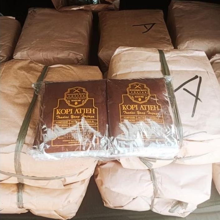 

FM KOPI ASLI ACEH GAYO 100 MURNI 1Kg, TERSEDIA KEMASAN 100gr ISI 10pcs & KEMASAN 1Kg