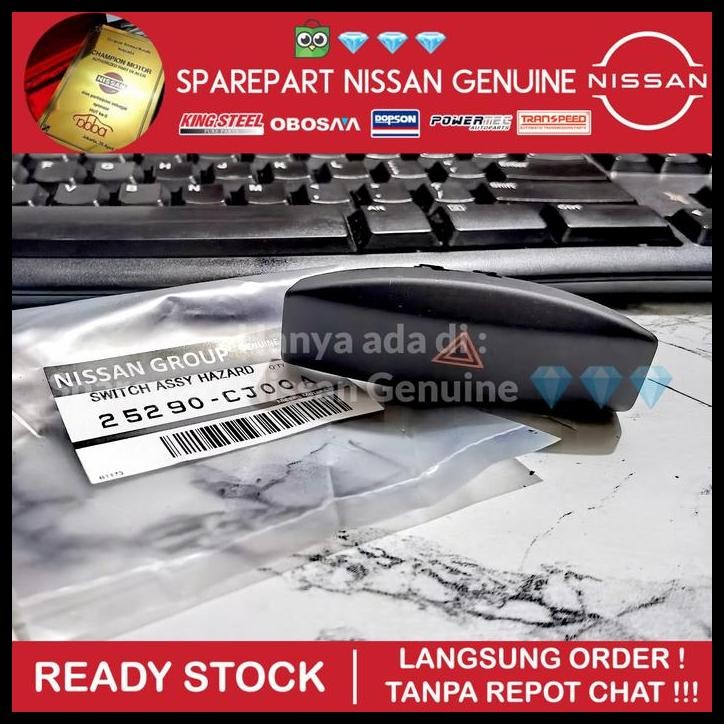 TERBARU LIVINA L10 L11 SWITCH TOMBOL HAZARD DARURAT SEGITIGA MERAH ORI NISSAN 