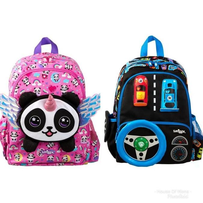 NEW SMGLE PANDA VROOM CHARACTER BACKPACK - TAS JUNIOR SMGLE