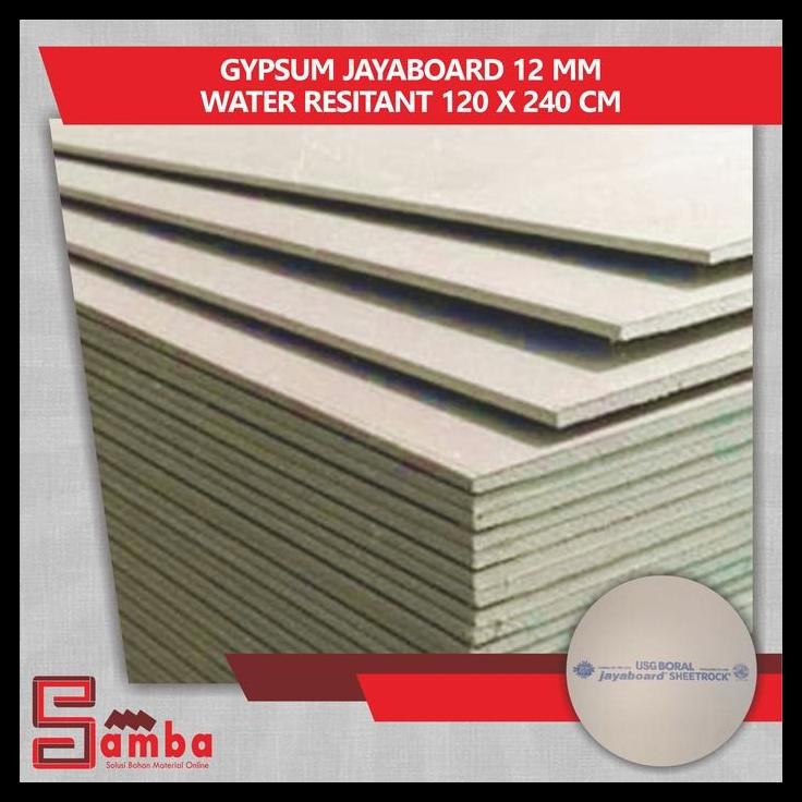 BEST DEAL GYPSUM JAYA BOARD 12 MM 120X240 / JAYABOARD 12MM 