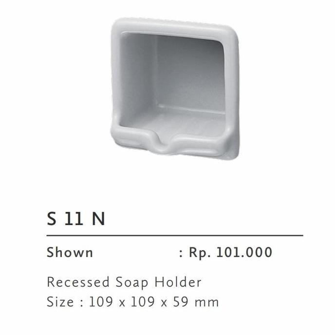 Tempat Sabun Kamar Mandi Dinding Tanam Kotak Toto S 11 N
