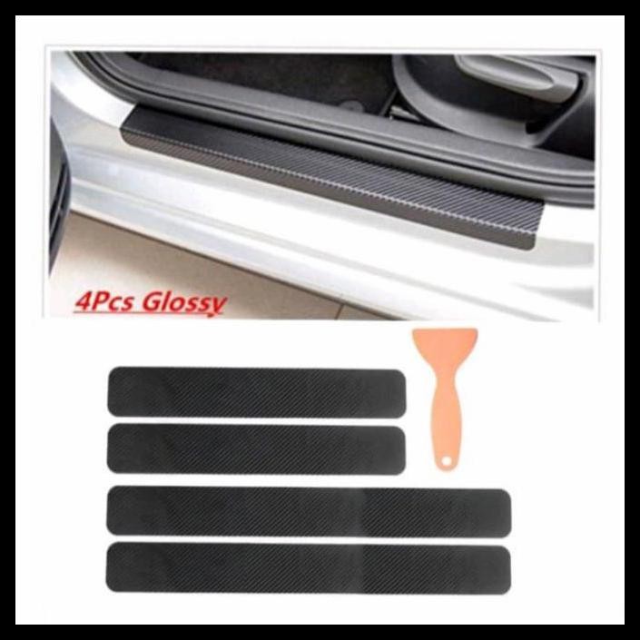 HOT DEAL SILLPLATE SAMPING MOBIL VW POLO SILL PLATE STICKER CARBON 
