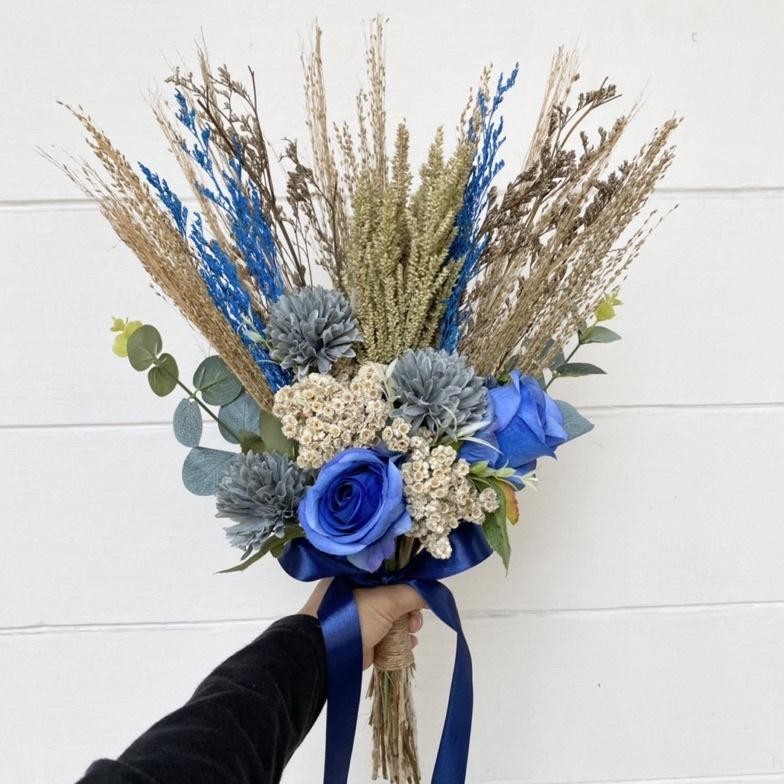 BUKET BUNGA PERNIKAHAN LAMARAN RUSTIC BUNGA KERING DRIED FLOWER PREMIUM MURAH