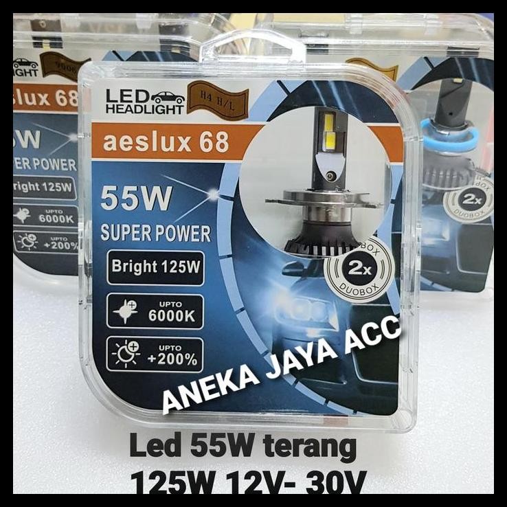 GRATIS ONGKIR BOHLAM LED H4 55WATT AESLUX 