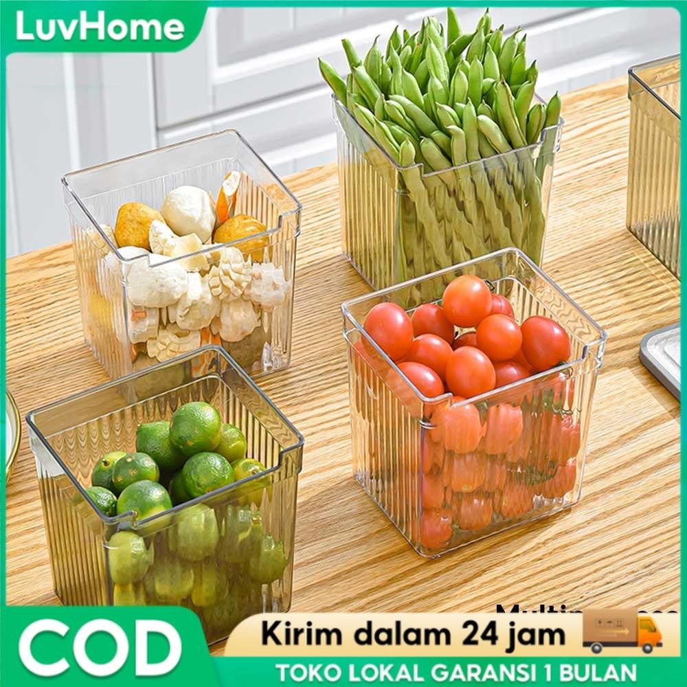Kotak Penyimpanan Makanan Plastik Pp Aksesori Kulkas Kotak Wadah Buah Dan Sayur Kulkas