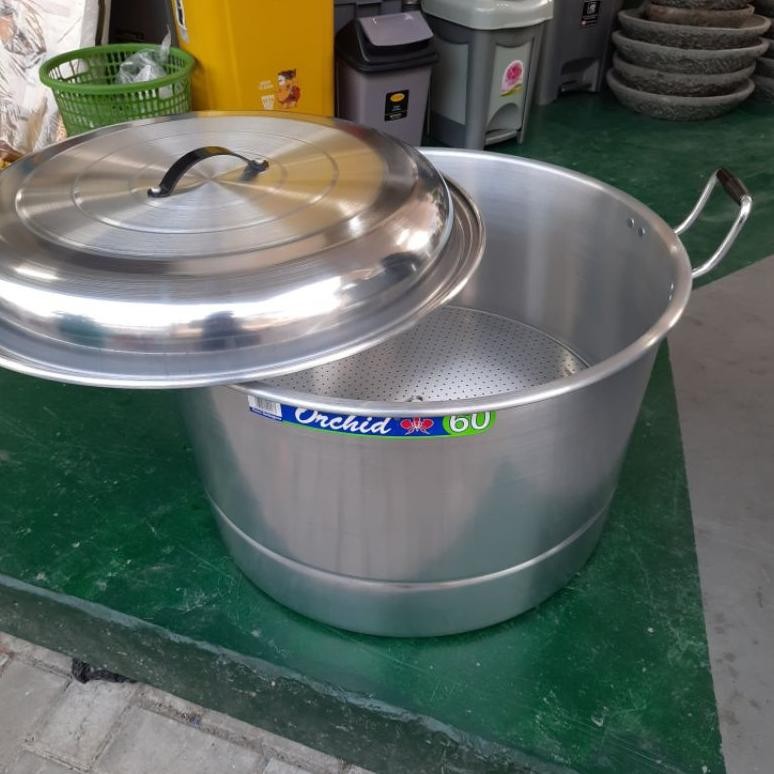 Orchid - Dandang Langseng Nasi Kukusan Sarangan No 40 - 45 - 50 - 60 (10-15-20-30 Liter Nasi) Panci 