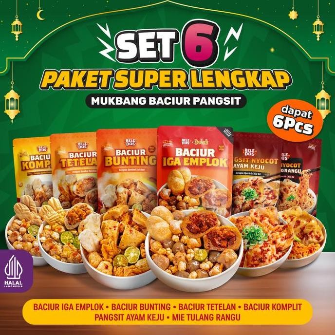 

Beledos Paket Super Lengkap Baso Aci Sambal Taichan / Pangsit Nyocot Tulang Rangu / Mie Nyocot Tulang Rangu Chili Oil JS