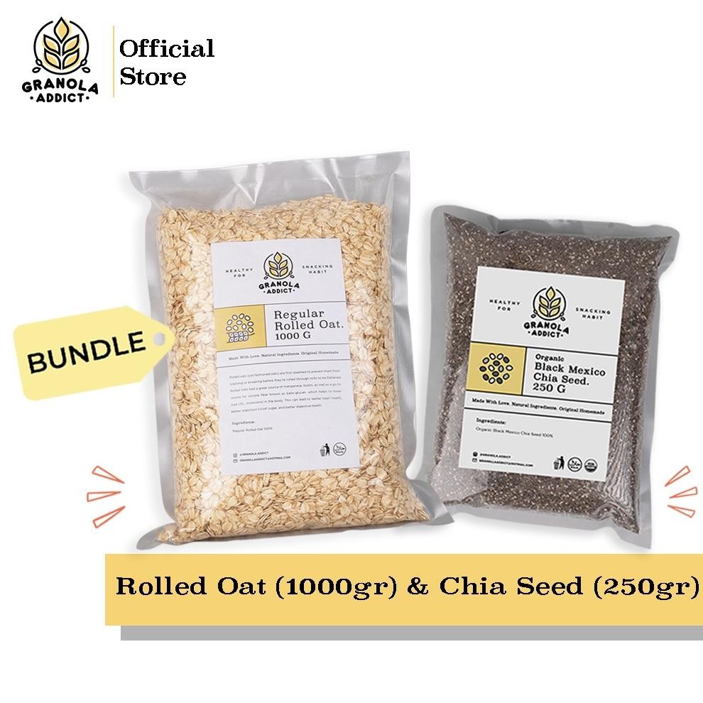 

Ct_C1077 Granola Addict - Paket Rolled Oat 1Kg + Chia Seed 250G Vb-8