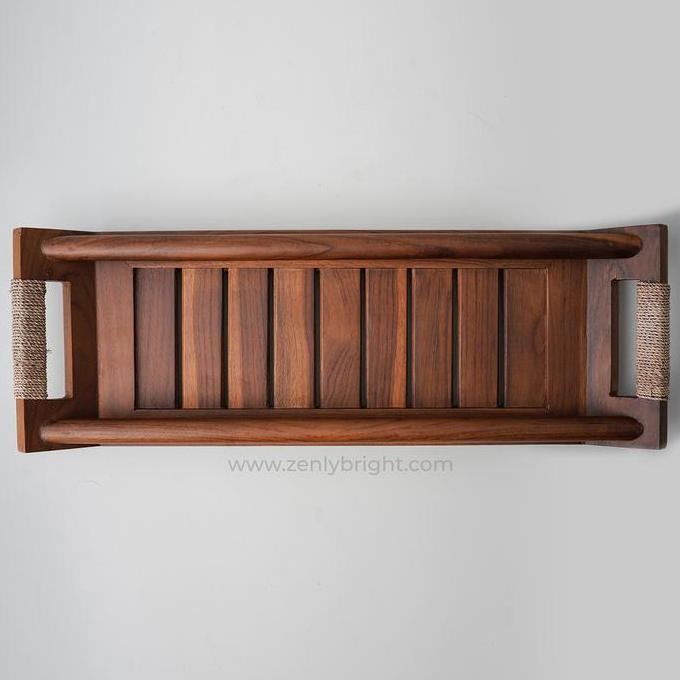 Nampan Kayu Jati Plong Kecil | Nampan Teh | Nampan Saji | Nampan Unik