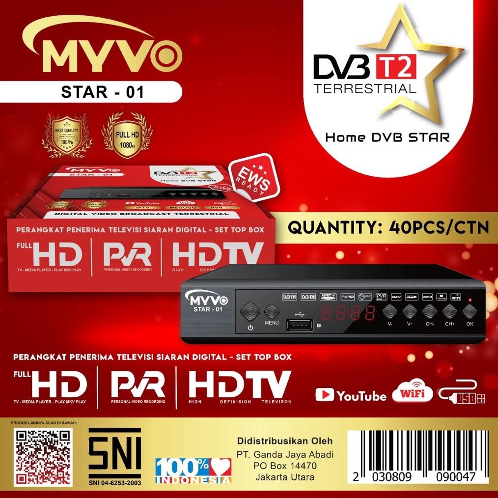 NEW SET TOP BOX TV DIGITAL Myvo DVB HD / BOX TV Merek Myvo SNI [terbaik][terlaris]