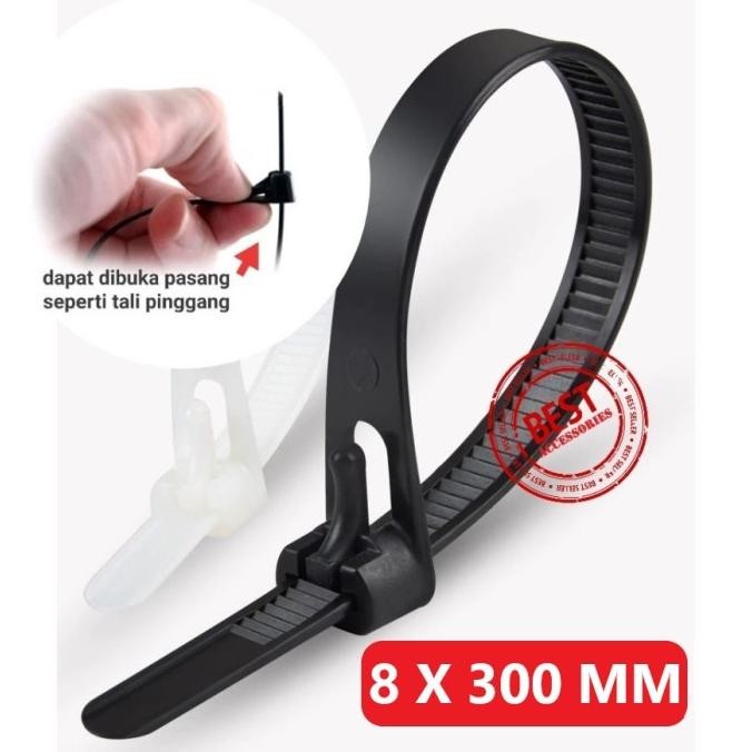 

Klip Kabel Ties Bisa Pakai Ulang 8x300mm 8x300 mm Insulock