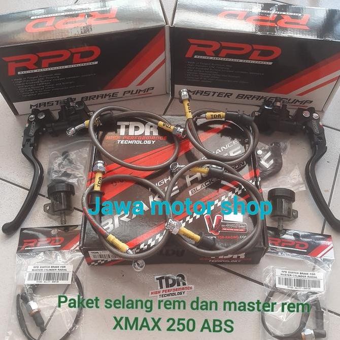 PAKET Selang Rem + Master Rem XMAX 250 ABS TDR CARBON + RPD