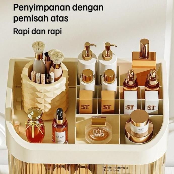 COD3 TINGKAT RAK KOSMETIK DENGAN LACI ANTI DEBU MULTIFUNGSI / TEMPAT PENYIMPANAN MAKE UP DENGAN TUTU