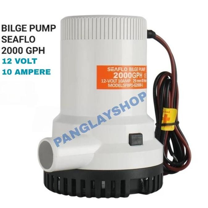 Bilge Pump Seaflo 2000 Gph 12V (Pompa Celup Kapal 2000Gph)