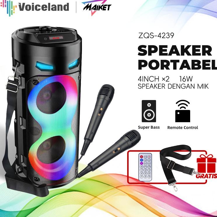 Pro Max Bassmaiket Speaker Bluetooth Karaoke Besar Bass Polytron Protable Wireless Salon Aktif Musik