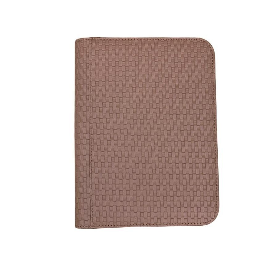 

Zb 4 Pocket Woven Leather Zip Binder Album Brown