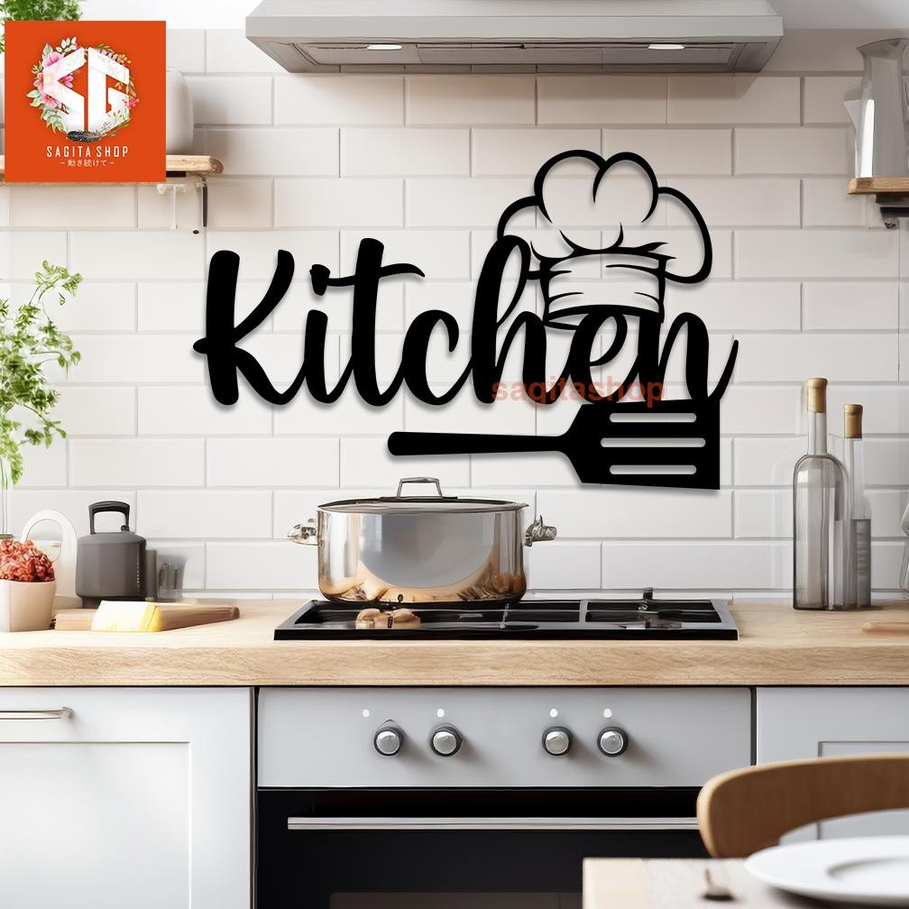 Hiasan Dinding KAYU Plywood Pajangan Dinding Tulisan Kitchen