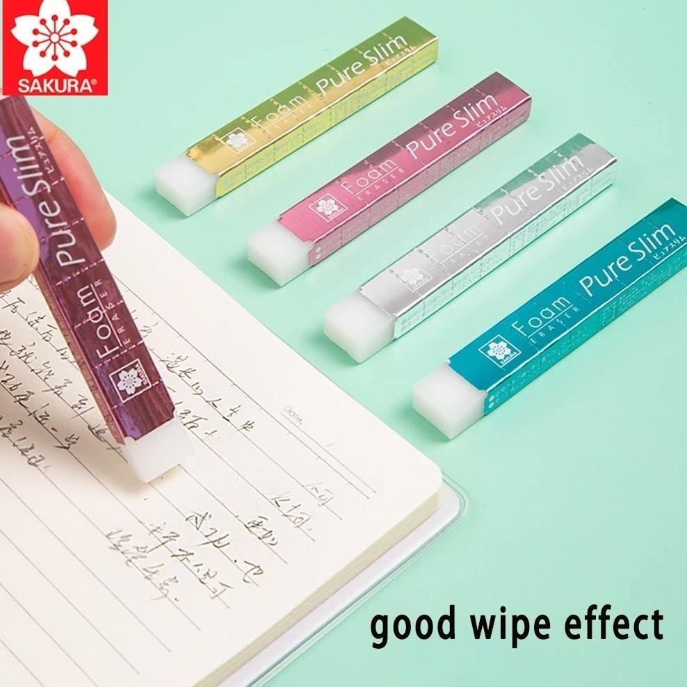 

Sakura Foam Eraser Pure Slim Pencil Eraser Penghapus Pensil DiM