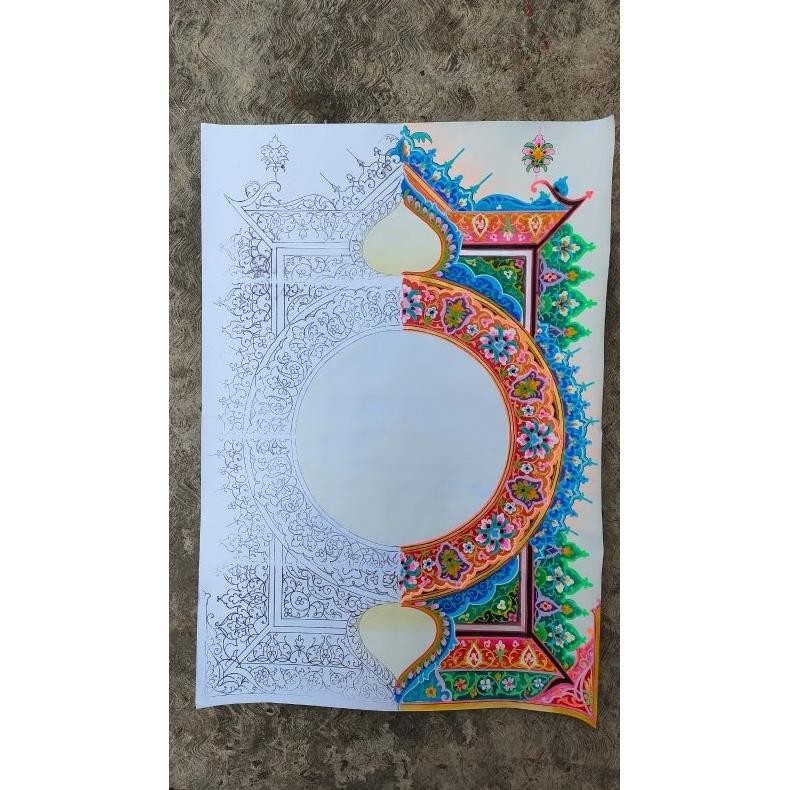 

disain mushaf ukuran 43 cm x60 cm DiM