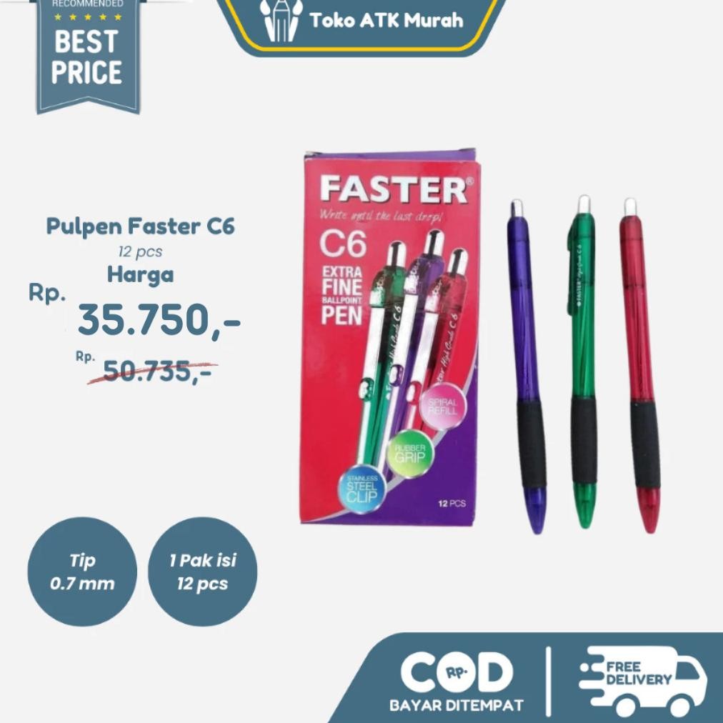 

Pulpen Faster C6 1 Pack - 12 pcs DiM
