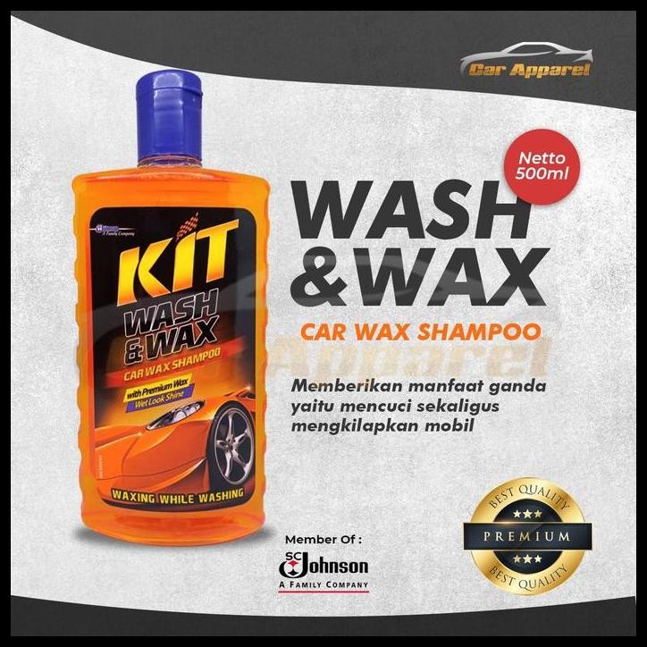 GRATIS ONGKIR KIT WASH AND WAX SHAMPO WAX KILAP KIT 500ML 