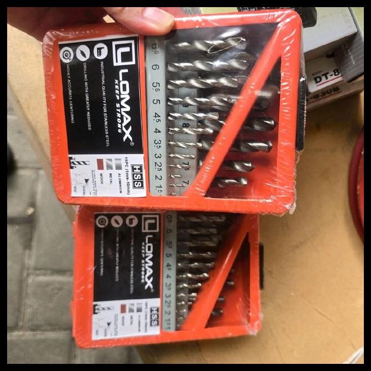 TERBARU MATA BOR SET BESI KAYU 19PCS LOMAX / MATA BOR KAYU BESI 19 HSS DRILL BIT SET METAL... !!!!!!