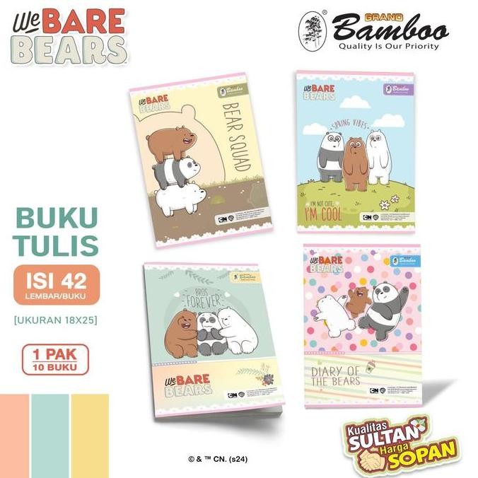 

Bamboo Buku Tulis Boxy 50 Lembar We Bare Bears Series [10 Bk] PS