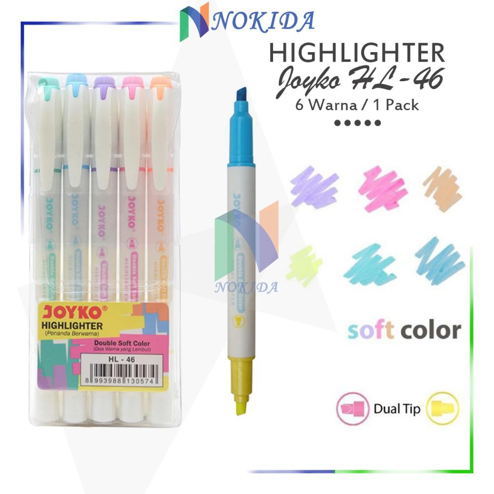 

Nokida Penanda Warna Joyko HL-46/5 pcs / Highlighter Marker 6 1 Set DiM
