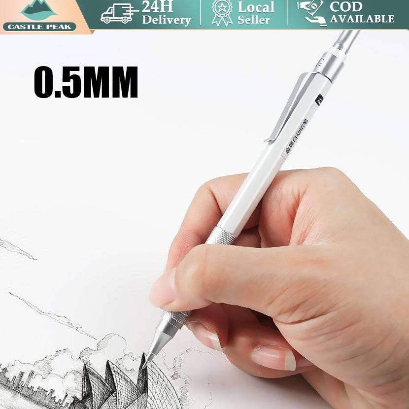 

0.5mm Mekanik Pensil Set Full Metal Seni Menggambar Lukisan Memimpin Otomatis Kantor Sekolah Supply DiM