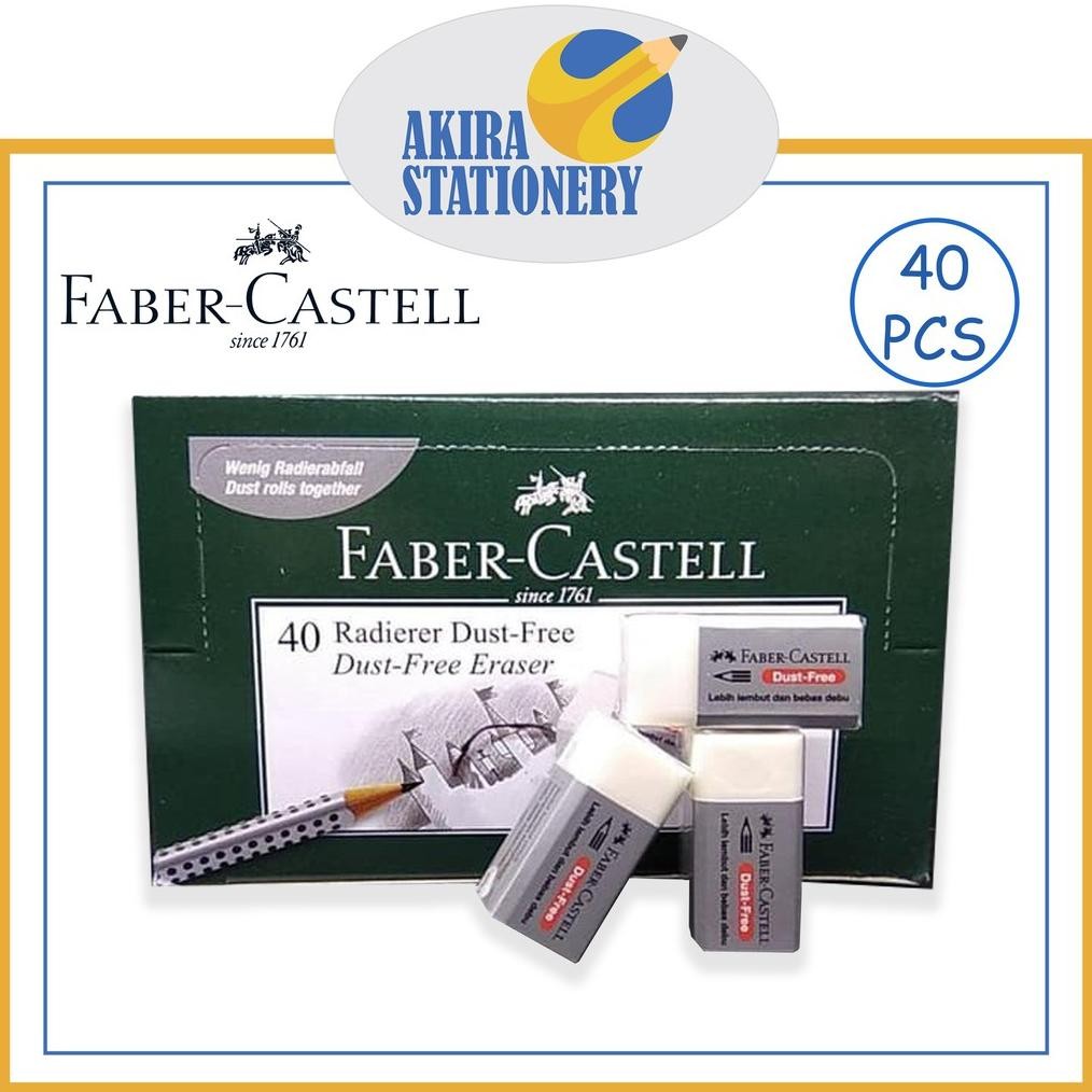 

Penghapus FABER CASTELL Putih Buat Ujian / Dust Free Eraser White Faber-Castell For Exam 1 PAK ( 40 PCS ) DiM