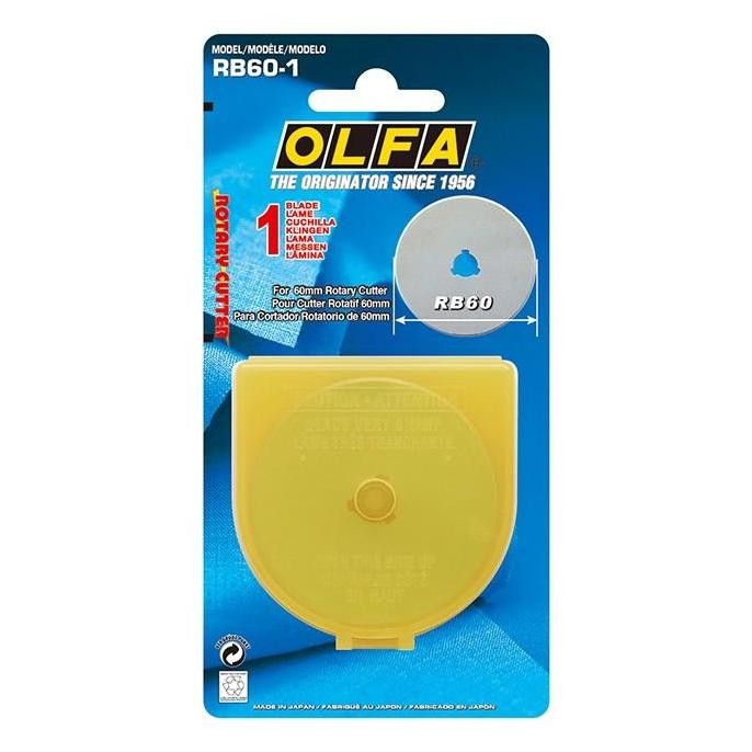 

Refill Pisau Rotary Cutter 60 mm RB60-1 (1 pc/pack) OLFA Spare Blade