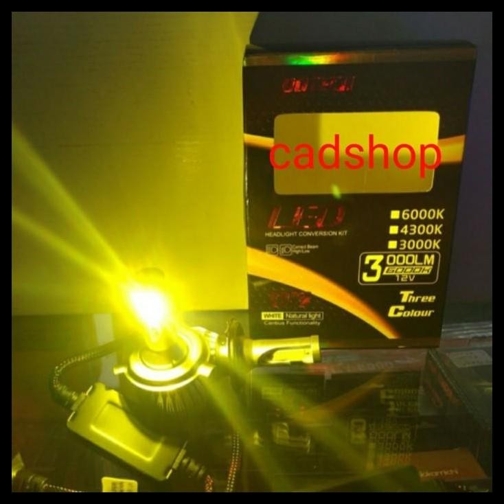 TERMURAH LAMPU LED MOBIL 3 WARNA H4 DOTECH 