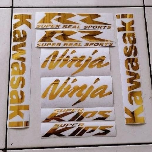 STIKER CUTTING NINJA RR NEW WARNA GOLD CHROME