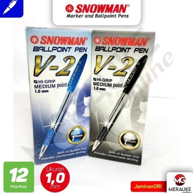 

Snowman Ballpoint Pulpen Pena V-2 Medium 1.0 MM Merauke Online DiM