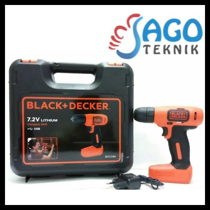 TERMURAH MESIN BOR DRILL 7.2V BDCD 8K BLACK & DECKER / BOR CAS BDCD8K 