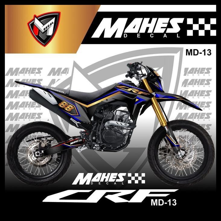 DISKON (PREMIUM) DECAL STICKER CRF 150L FULLBODY CUSTOM GOLD GRAFIS MD07 