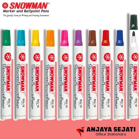 

Spidol Whiteboard Marker Snowman BG- Lusinan - 12pcs DiM