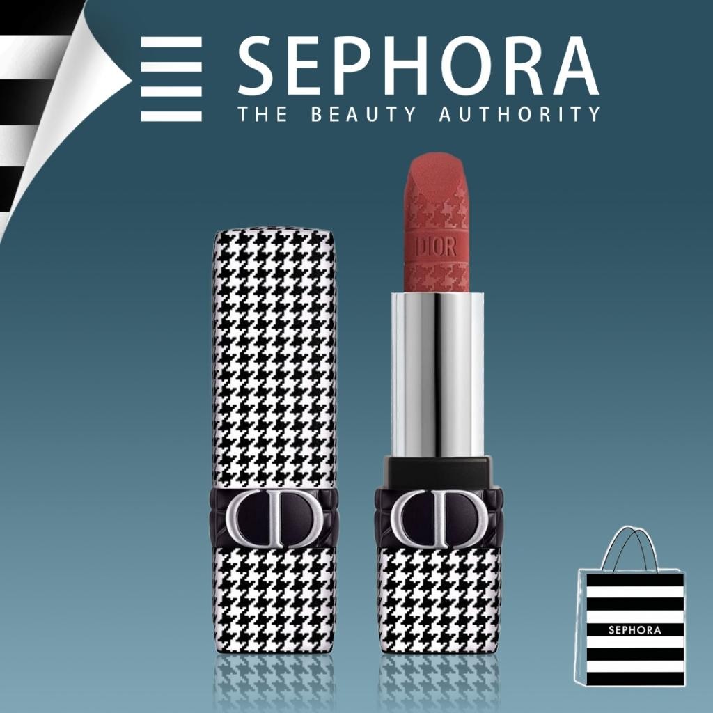 Sephora100% Original Rouge Dior-New Look Limited Edition Houndstooth Matte Lipstick/Lipstik Dior Mat