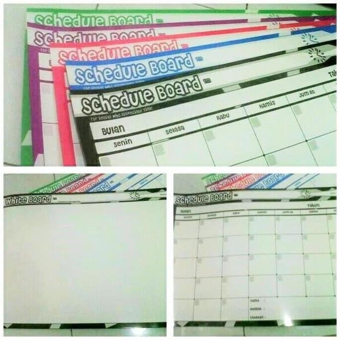 

Whiteboard Schedule white board jadwal kertas gulung murah