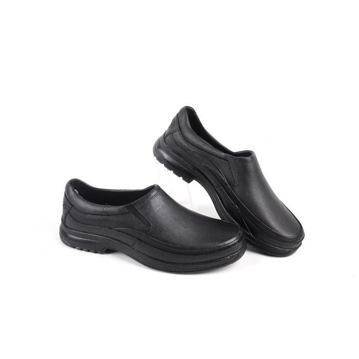 RS Sepatu Pantofel Pria ATT AB 520 Hitam Karet Kerja Flat Shoes