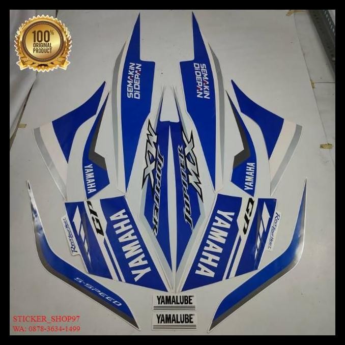 TERBARU (ORI) STRIPING YAMAHA JUPITER MX NEW 2014 GP SERIES BIRU PUTIH 