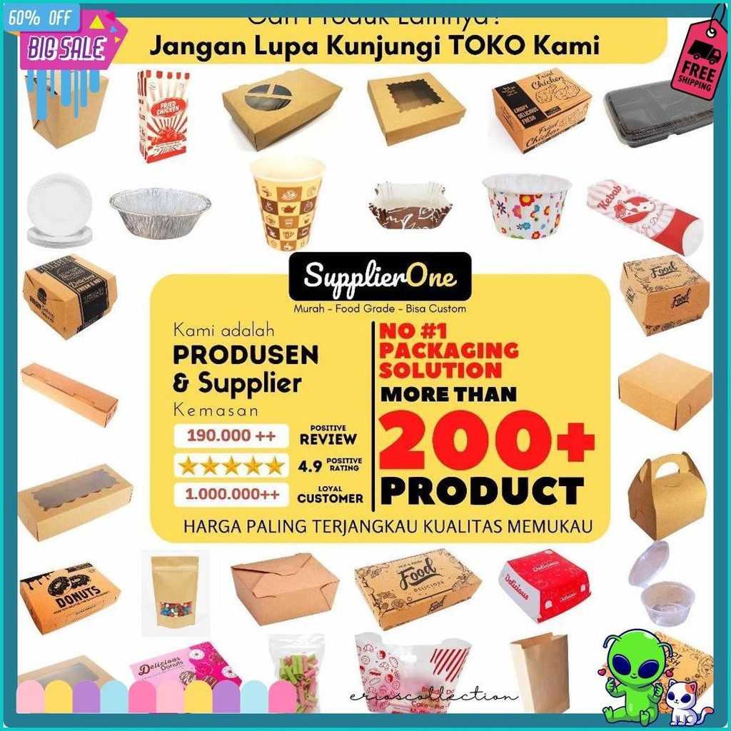 Kantong Plastik Donat / Kantong Plastik Box Donat / Plastik Kue / Bungkus Donat / Plastik Makanan Di