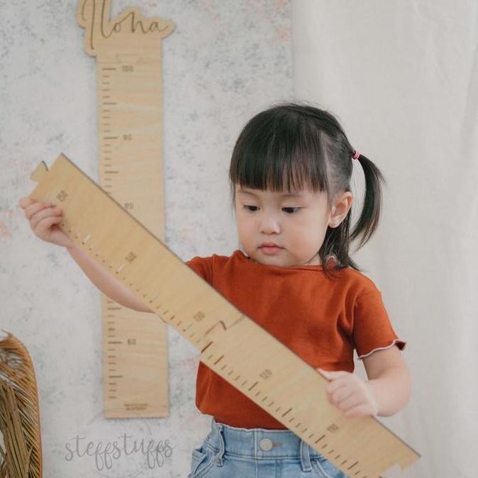 

GROWTH CHART | Pengukur Tinggi Anak Dinding Wall Ruler Penggaris Kayu murah